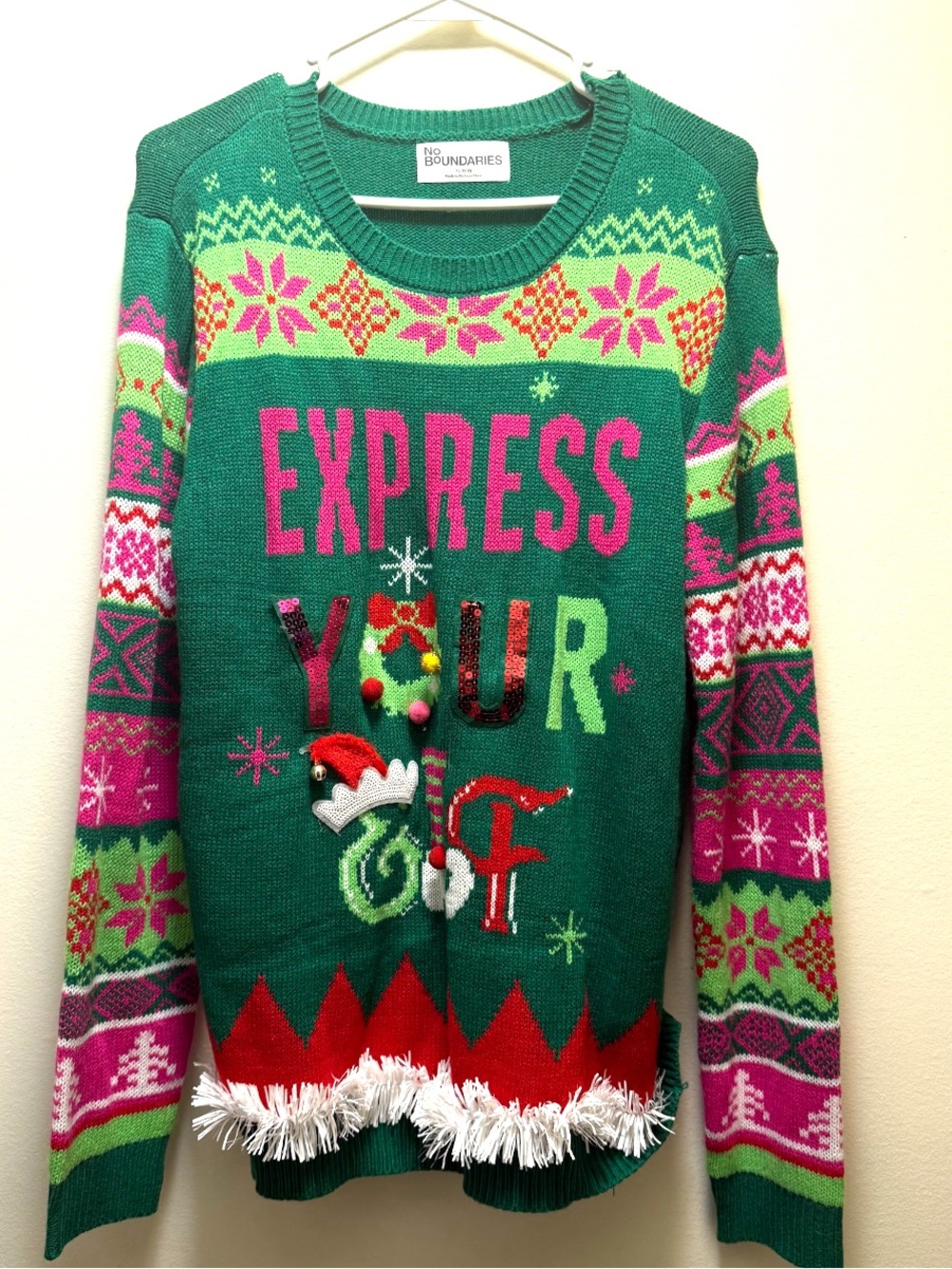 Ugly Christmas Sweater Express Your Elf Holiday Party